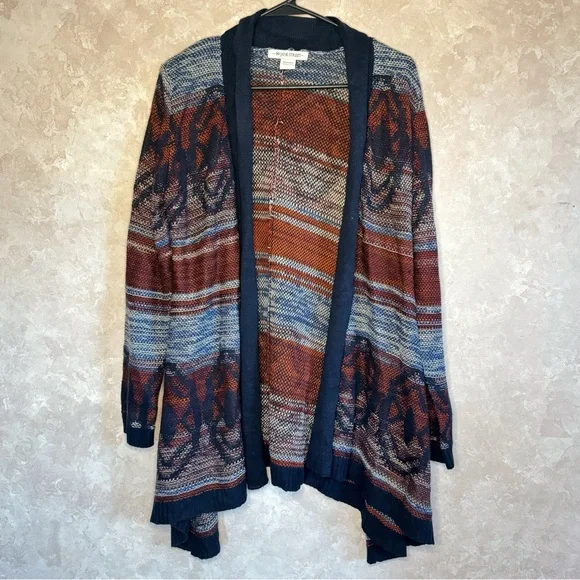 Knit Patterned Colorful Cardigan - Picture 1 of 3